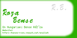 roza bense business card